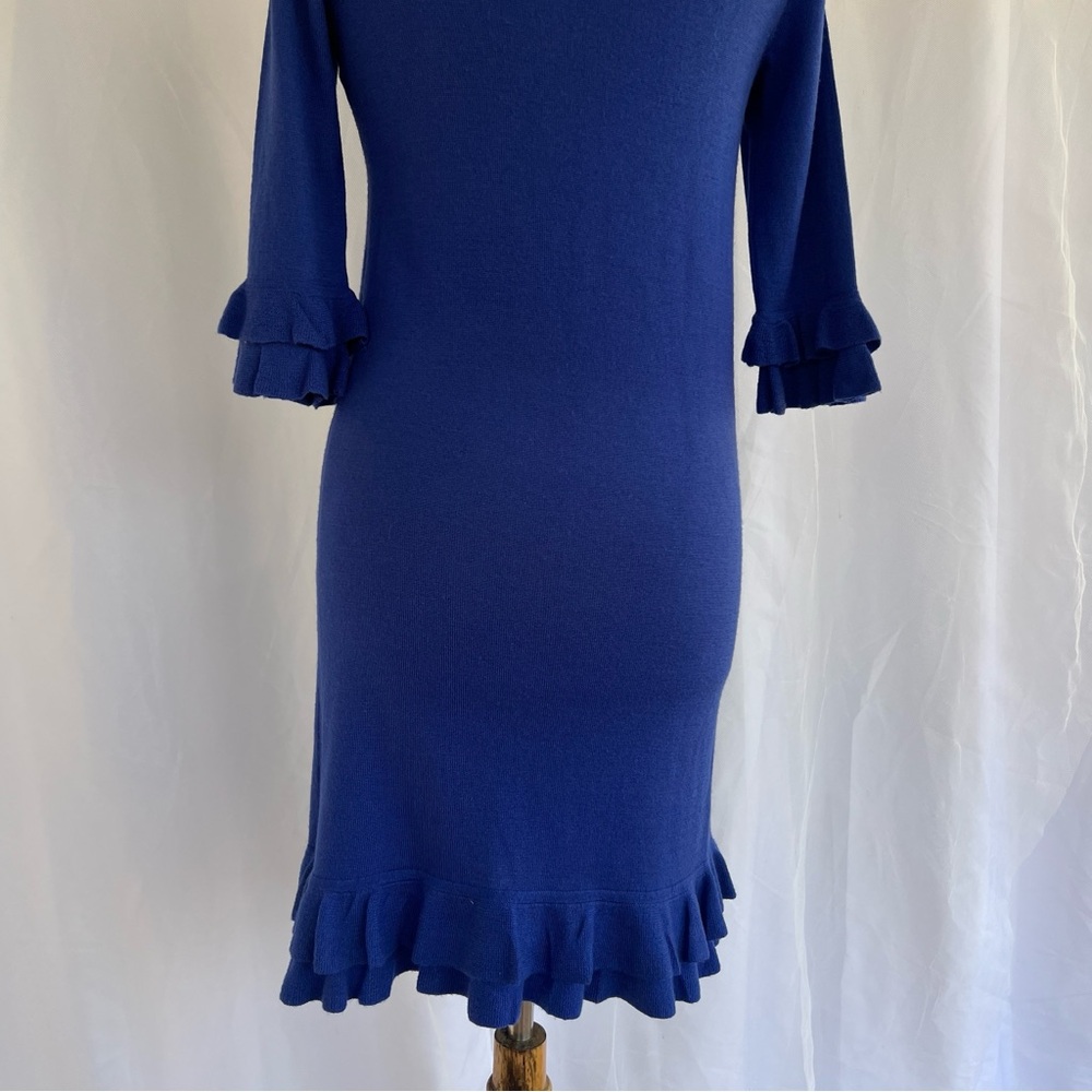 Lilly Pulitzer wool Helena sweater dress royal blue medium - Picture 9 of 16